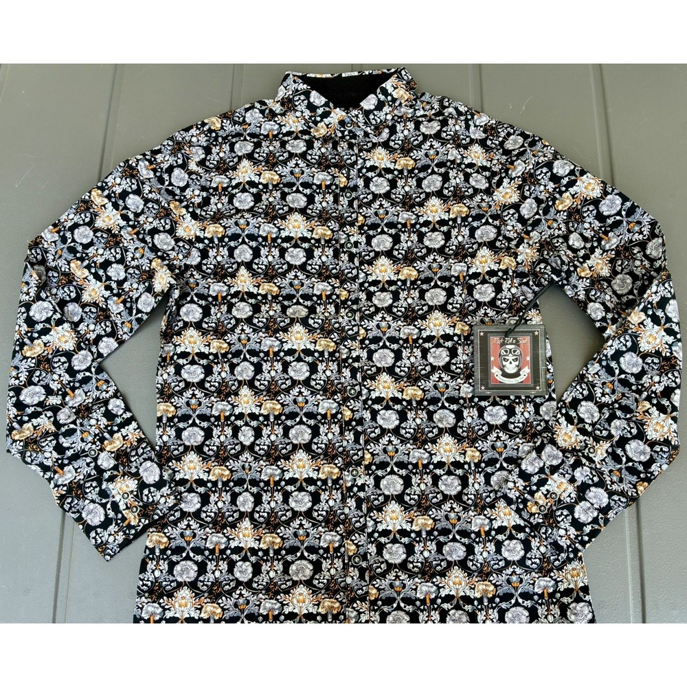 NWT Rock Roll N Soul Shirt Mens Small Loud Abstract Geometric Western Rodeo